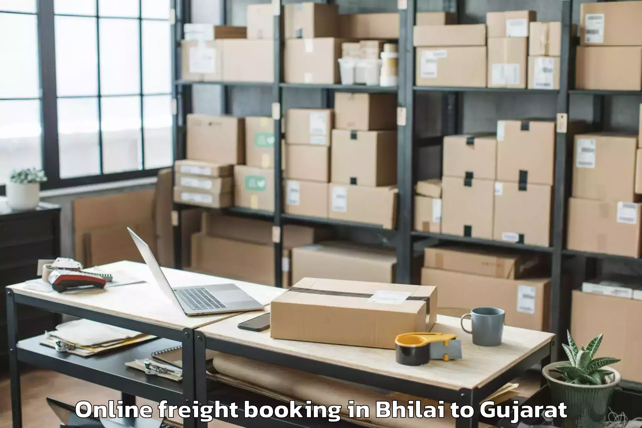 Get Bhilai to Khambhaliya Online Freight Booking